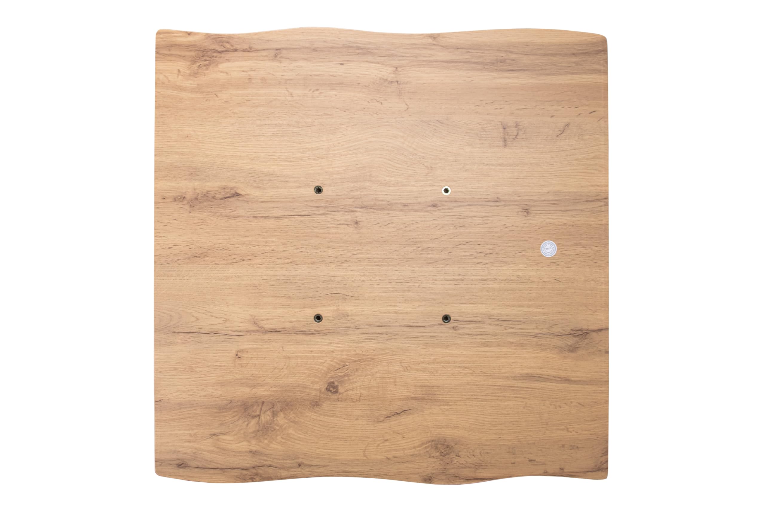SAM Tischplatte Joan | 60 x 60 cm eckig | Holz | Farbe: Eiche | Baumkante | Holzplatte für Küche & Café