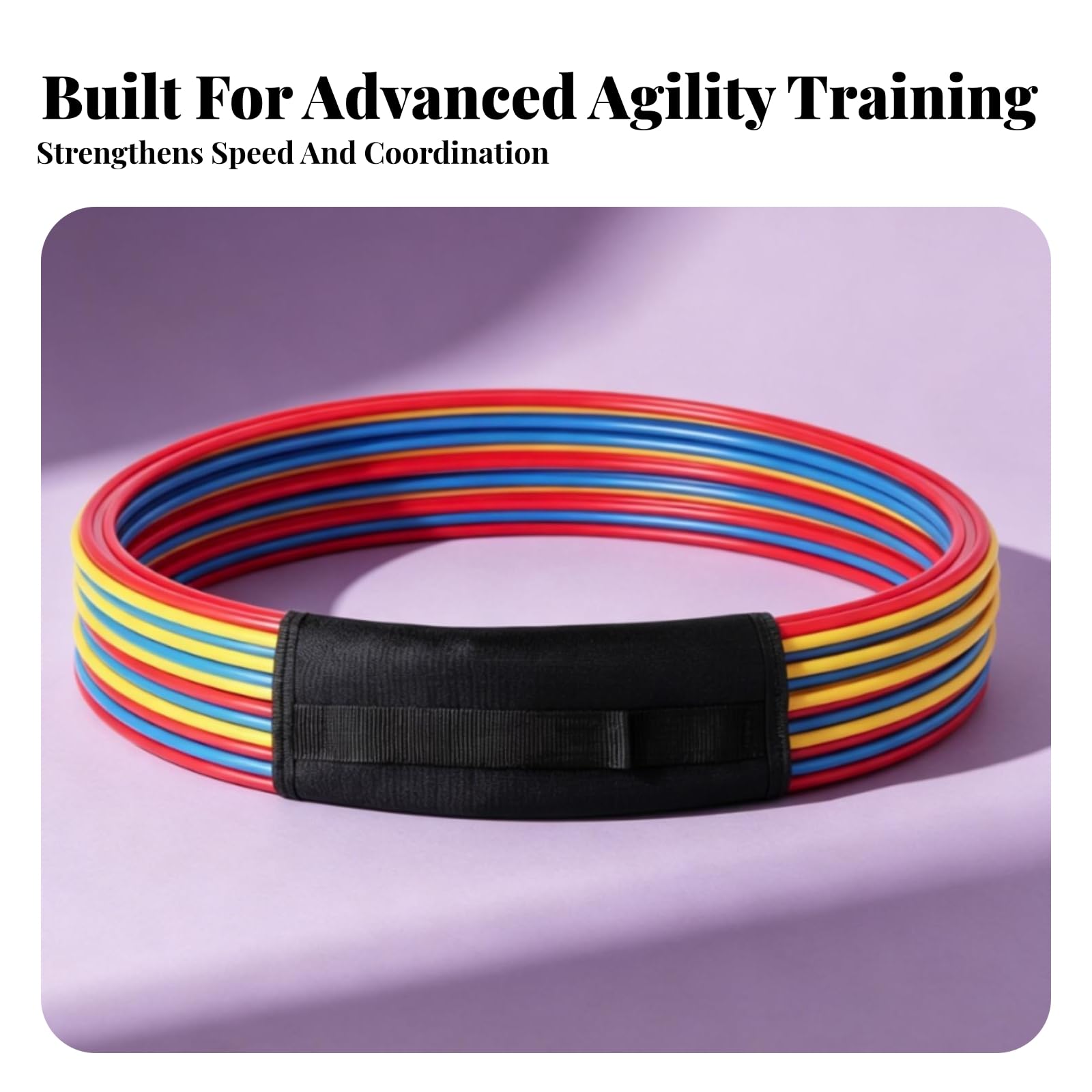 Cerchio Agility Materiale Resistente Anello Training Pieghevole Anelli da Salto per Fitness