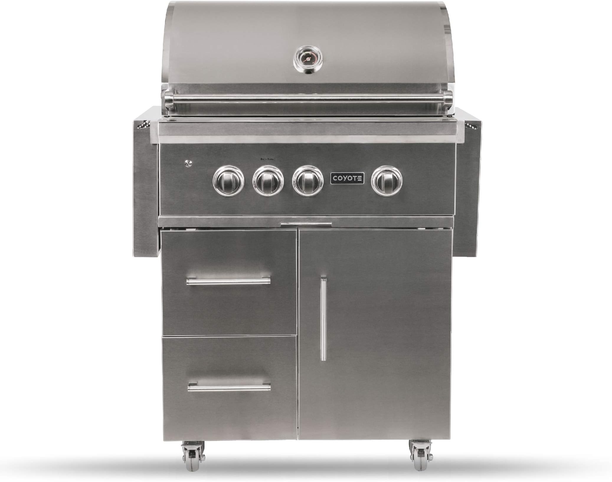 Coyote S-Series Natural Gas Grill, 30-in. 3-Burner Freestanding Grill with RapidSear Infrared Burner & Rotisserie - C2SL30NG-FS