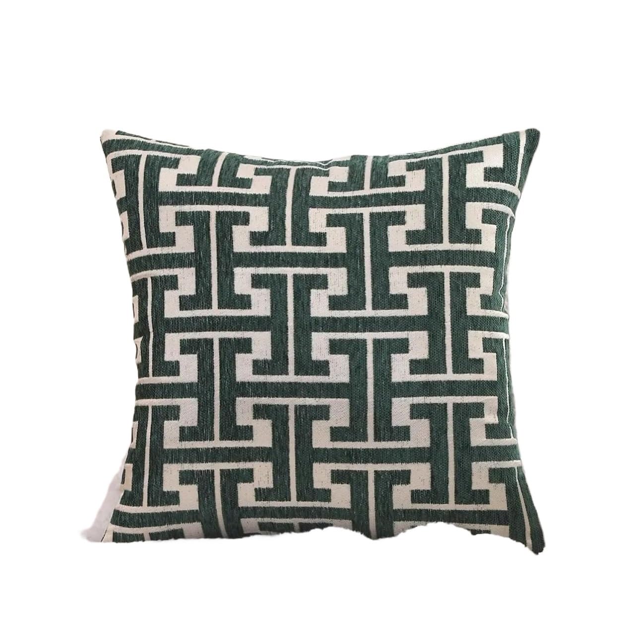 CQAHDSEVF Throw Pillow Cases, Farmhouse Stripe Multicolor Cushion Covers 2 Pack Pillowcase For Couch Bench Sofa 45x45 cm(Green)