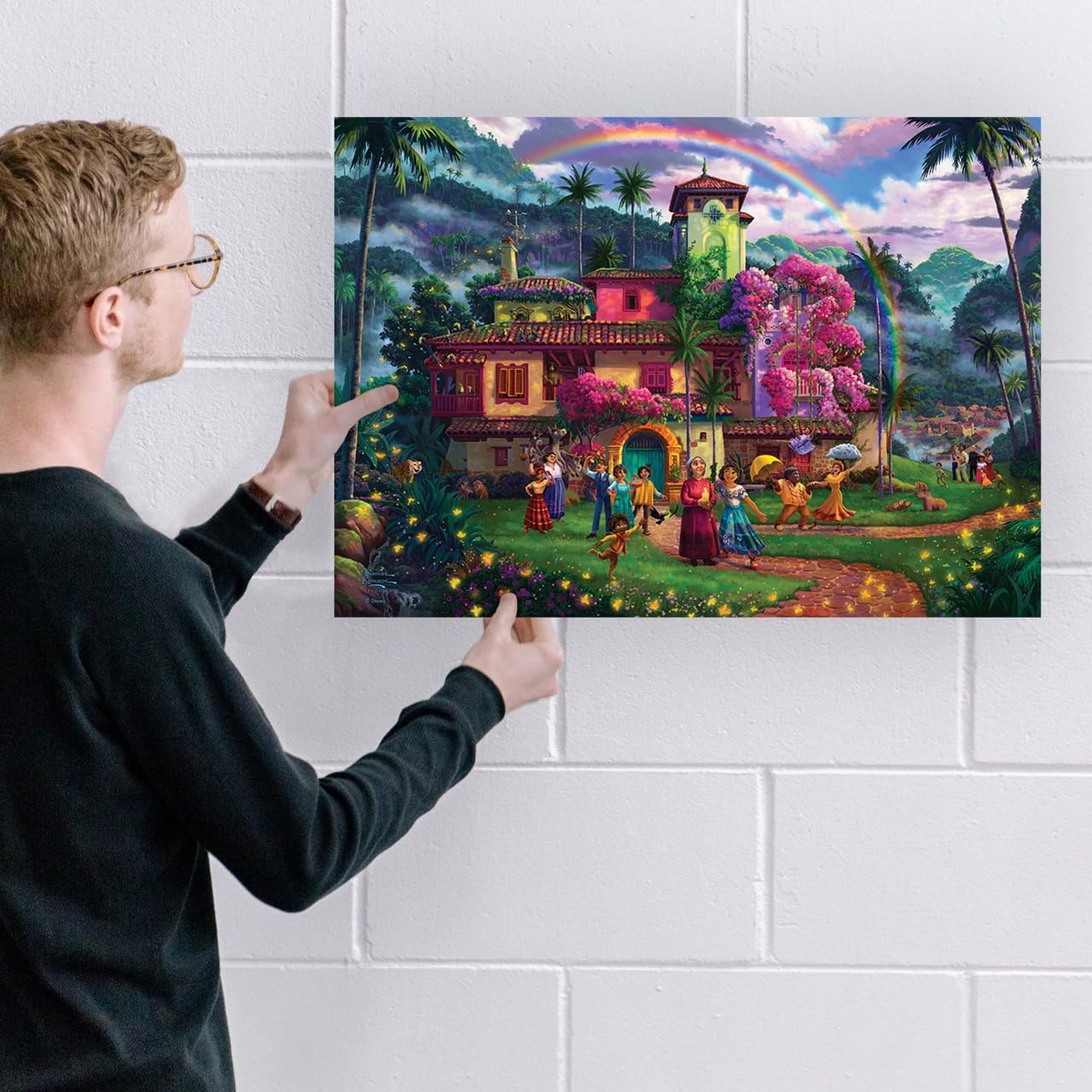 MIGHTYPRINT Thomas Kinkade Studios – Disney – Encanto – The Miracle of Family – 24" x 17" Wall Art – Officially Licensed Collectible – Ideal for Gifting and Collecting MP24171047