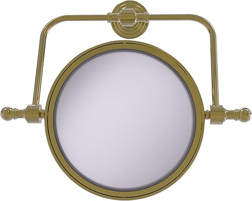 Allied Brass RWM-43X-LVN Retro Wave Collection Espejo giratorio de maquillaje montado en la pared, 8 pulgadas de diámetro con aumento 3X, lavanda
