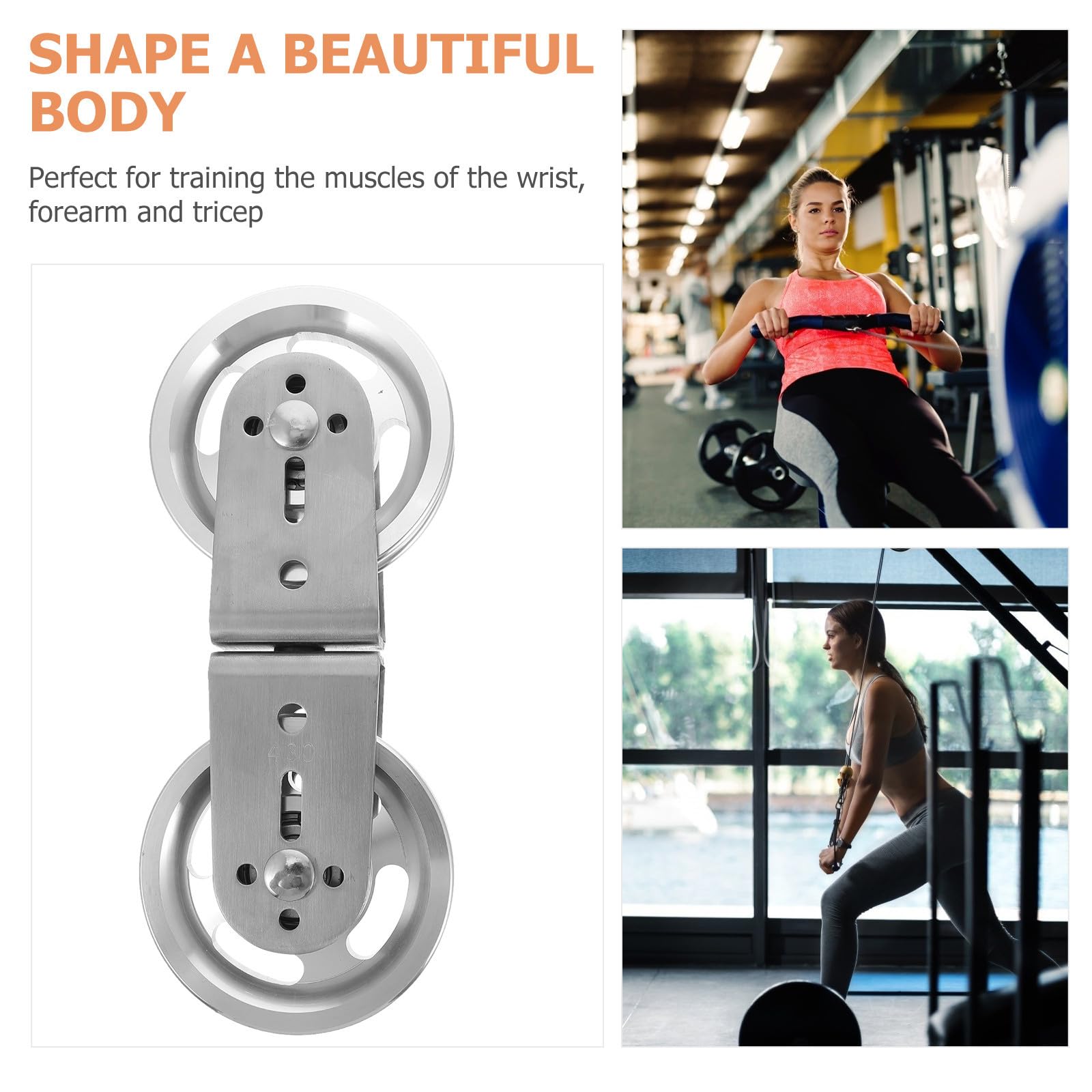TOYANDONA Polea Rueda de Ranura de Aluminio de Cojinete de Acero Inoxidable Repuesto Silencioso y Fácil de Usar para Gimnasio en Casa para Máquina de Entrenamiento
