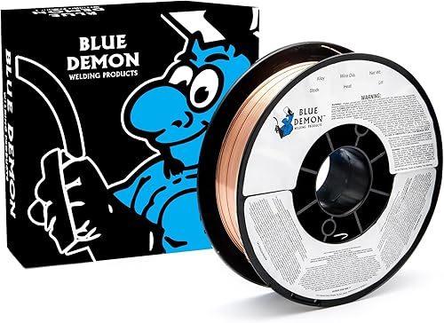 Miniatura 6 de Blue Demon ER70S6 X .030 X 10 LB MIGGMAW Alambre de soldadura de acero al carbono, todas las posiciones, salpicaduras bajas, formulado para