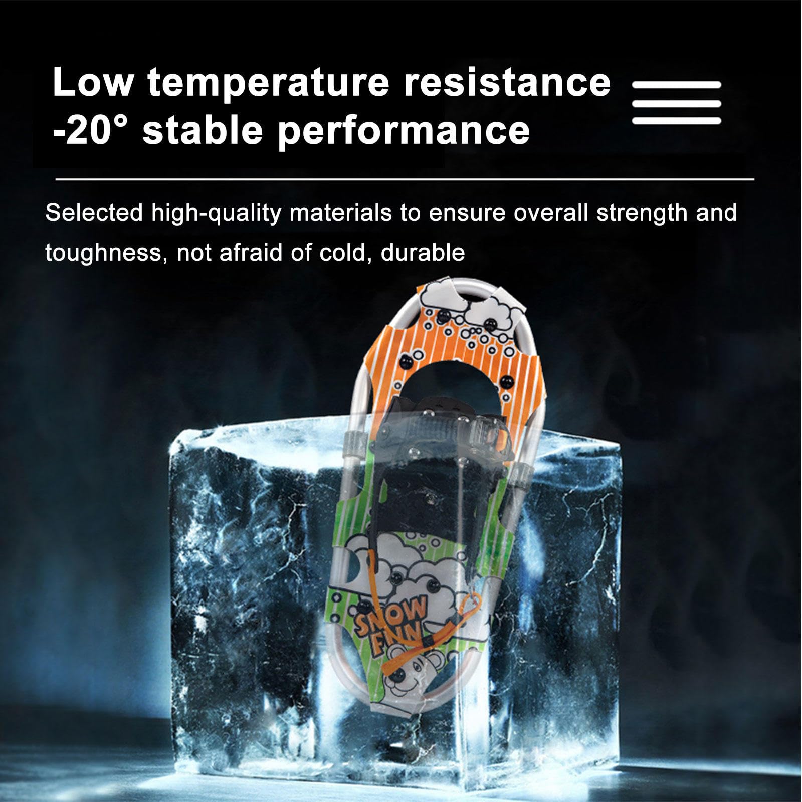 Raquettes à Neige pour Enfants, Chaussures à Neige Tout Terrain Légères en Alliage D'aluminium avec Fixations Réglables pour Garçons et Filles Jusqu'à 100 LB