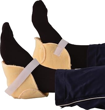 NOVA Heel Protectors with Soft Fleece Lining, Pressure Relief Heel Cushions for Bed Sores, Heel Pain & Ulcers, Breathable, Adjustable Velcro Straps, Washable, Universal Fit, 1 Pair