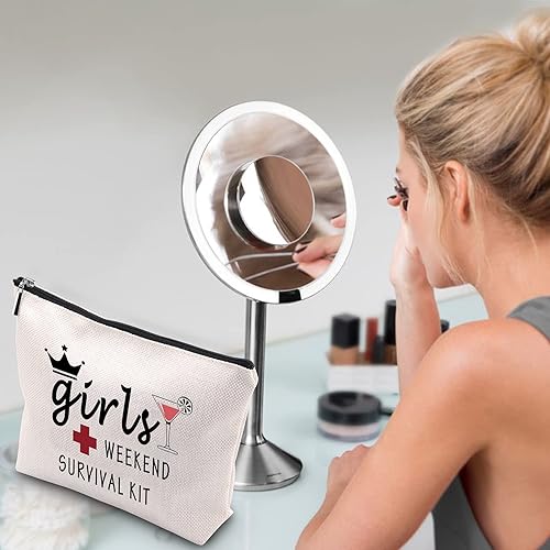 Miniatura 7 de WCGXKO Kit de supervivencia de fin de semana, bolsa de maquillaje, bolsa de maquillaje, regalo de viaje de fin de semana para mejor amigo,