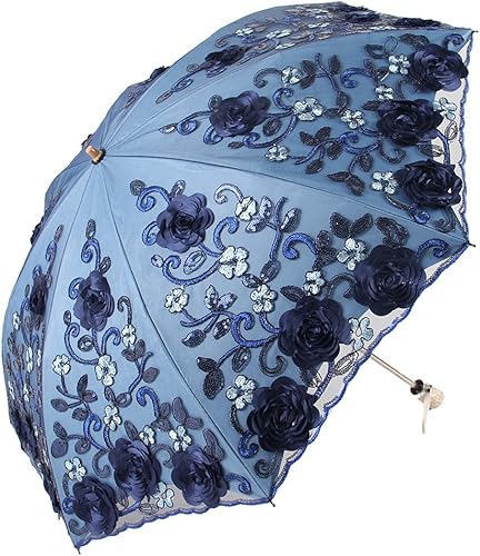 Honeystore - Parasoles de encaje de flores para fiesta de boda, paraguas nupcial de encaje