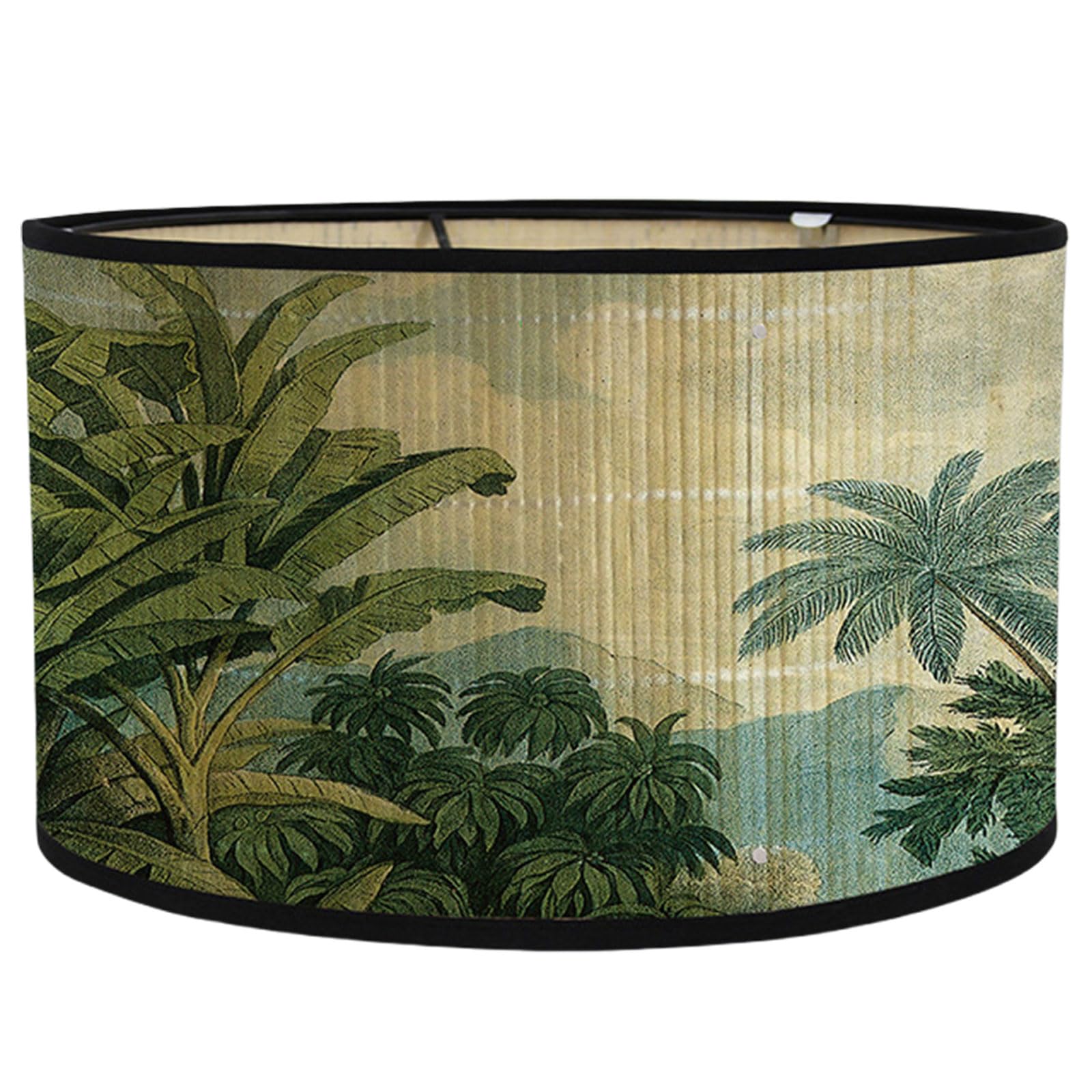 Netbiio Oh! Painting Lamp Shade Chandelier Light Cover Hanging Light Cover Ceiling Pendant Lamp Shade Decorative Drum Print Lampshade