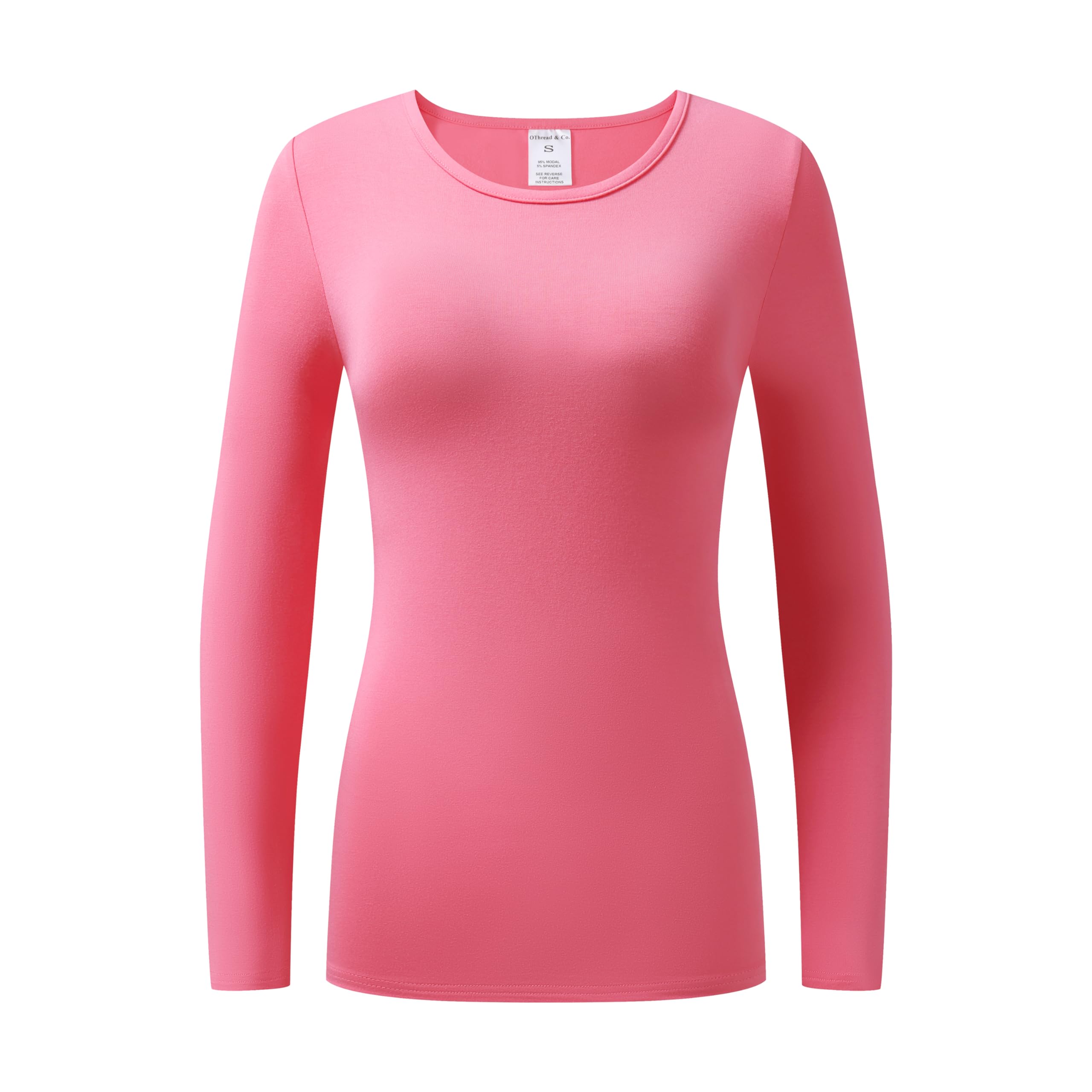 OThread & Co.Women's Long Sleeve T-Shirt Comfy Underscrub Tee Basic Stretch Layer