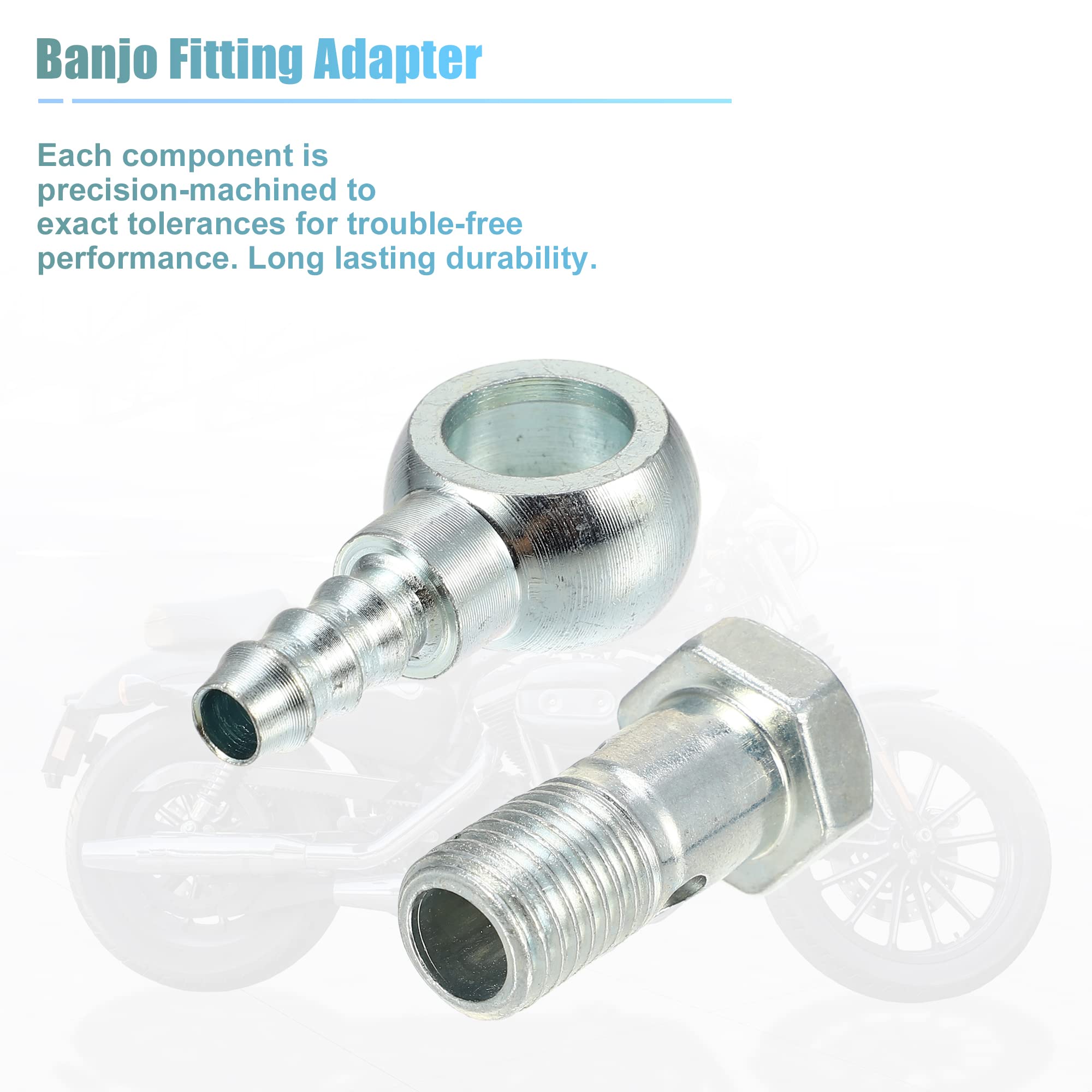 ACROPIX 12mm ID 7.7 mm OD M12x1.25 Banjo Hose Barb Bolt