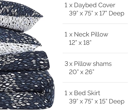 Miniatura 8 de Brickyard Collection - Calidad prémium, suave, resistente a las arrugas, la decoloración y las manchas, fácil cuidado, juego de funda para sofá