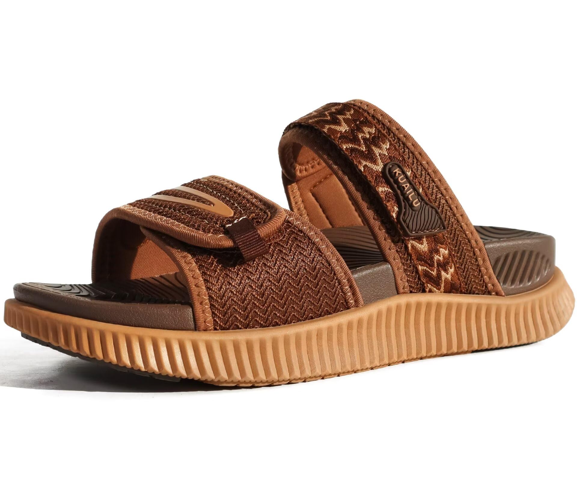 KuaiLu Womens Fashion Orthotic Slides Ladies Athletic Thick Cushion Recovery Sandals Adjustable Strap Slip On Walking Sandles With Comfortable Plantar