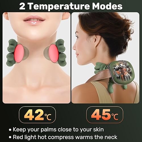 Miniatura 3 de Bionic - Masajeador térmico maestro, masaje eléctrico Shiatsu de tejido para hombros, masaje de cuello con amasado 4D, diseño ergonómico similar a