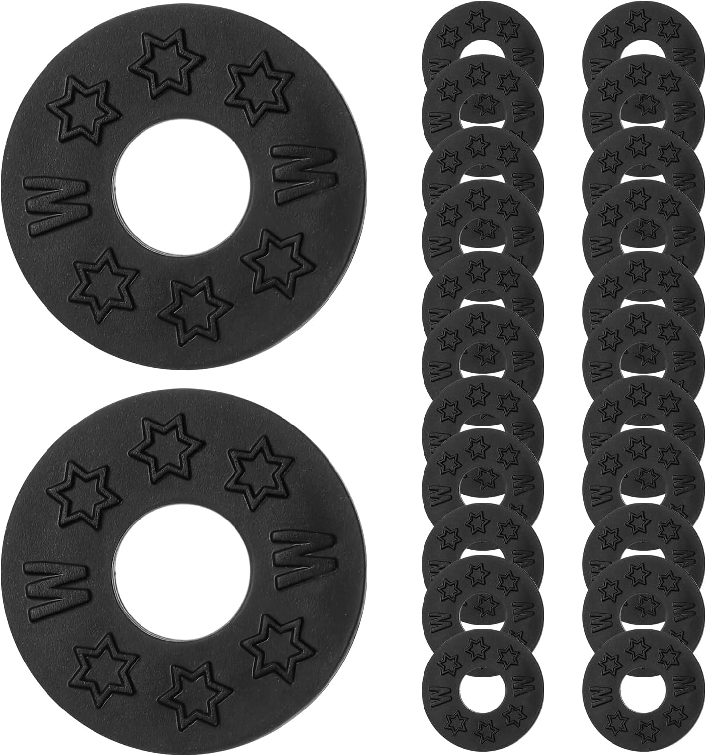 24 Pcs Guitar Strap Locks, Guitar Strap Holder Protector Block, Black Silicone Guitar Strap Blocks for Electric, Acoustic & Bass Guitars