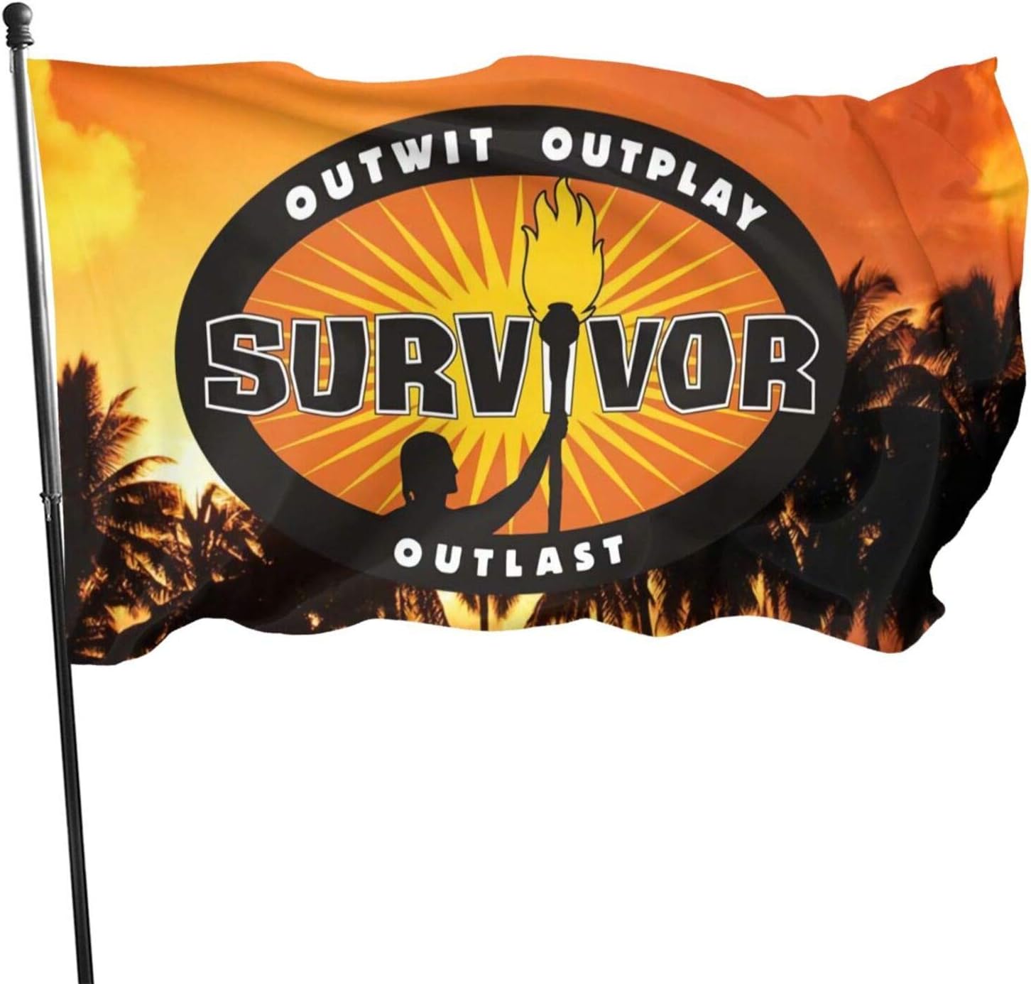 Survivor Cbs Tv Television Show Garden Flag Set For Outdoors 3x5 Ft