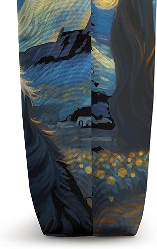 Miniatura 3 de Stellar Canine Dreamscape Border Collie Starry Night Tote Bag