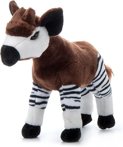 The Petting Zoo Peluche africano de Okapi, regalos para niños, animales salvajes del zoológico Onez, juguete de peluche africano Okapi de 12 pulgadas