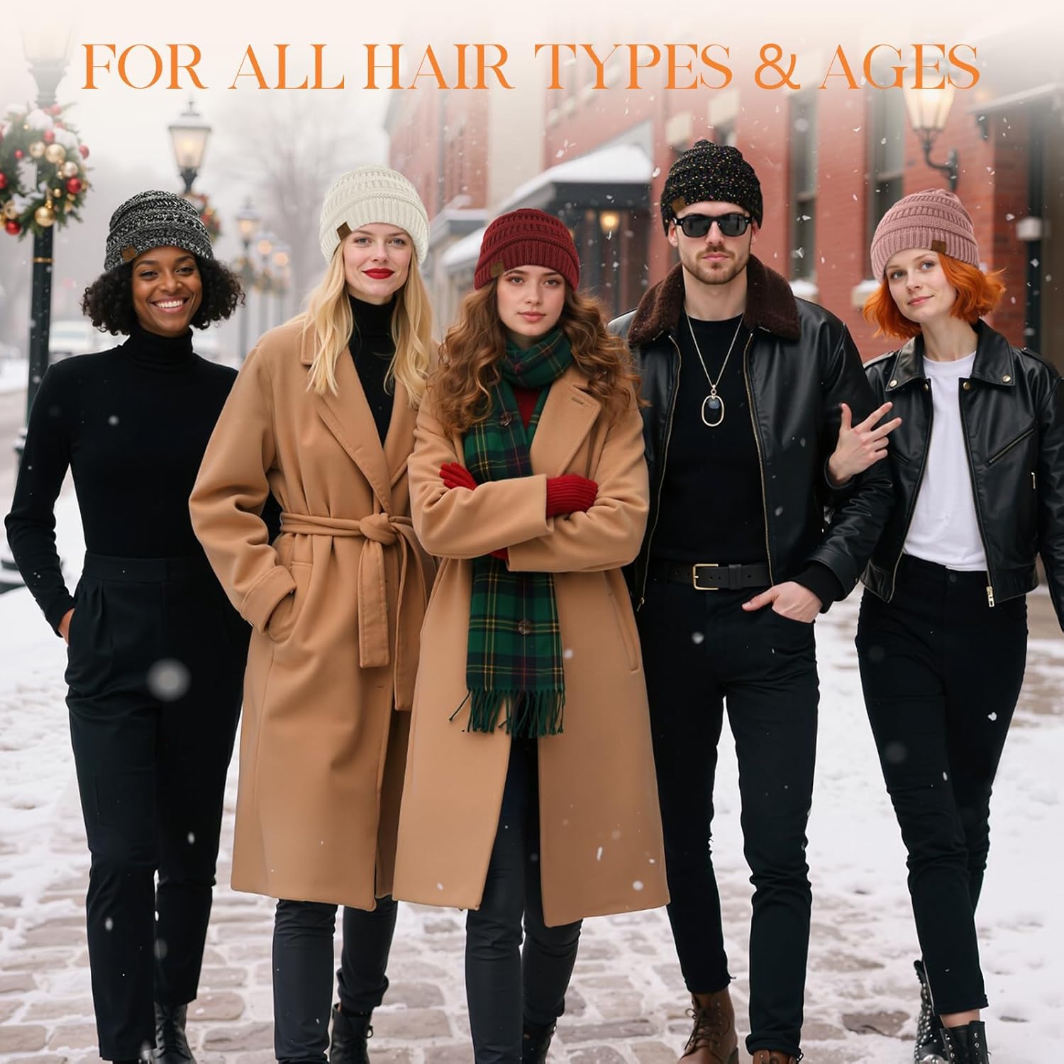 Durio Womens Knit Beanie Winter Thick Solid Fleece Lined Beanie Hats for Women Men Unisex Warm Skiing Beanies - Image 5