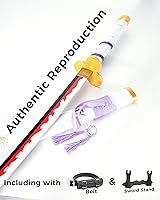 Vista 56 de Cold Blade Toy Sword - 41 inches Toy Katana Replica with Holster Belt and Display Stand - Sword with Authentic Design Shusui