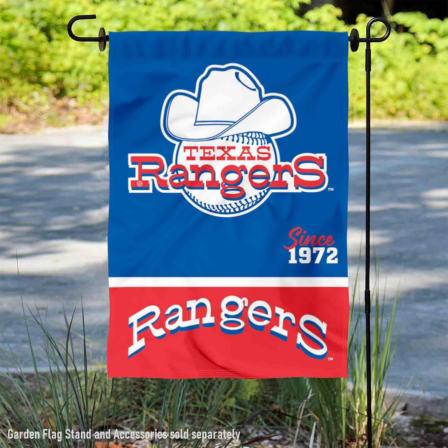 Texas Rangers Retro Vintage Throwback Double Sided Garden Flag - Image 2