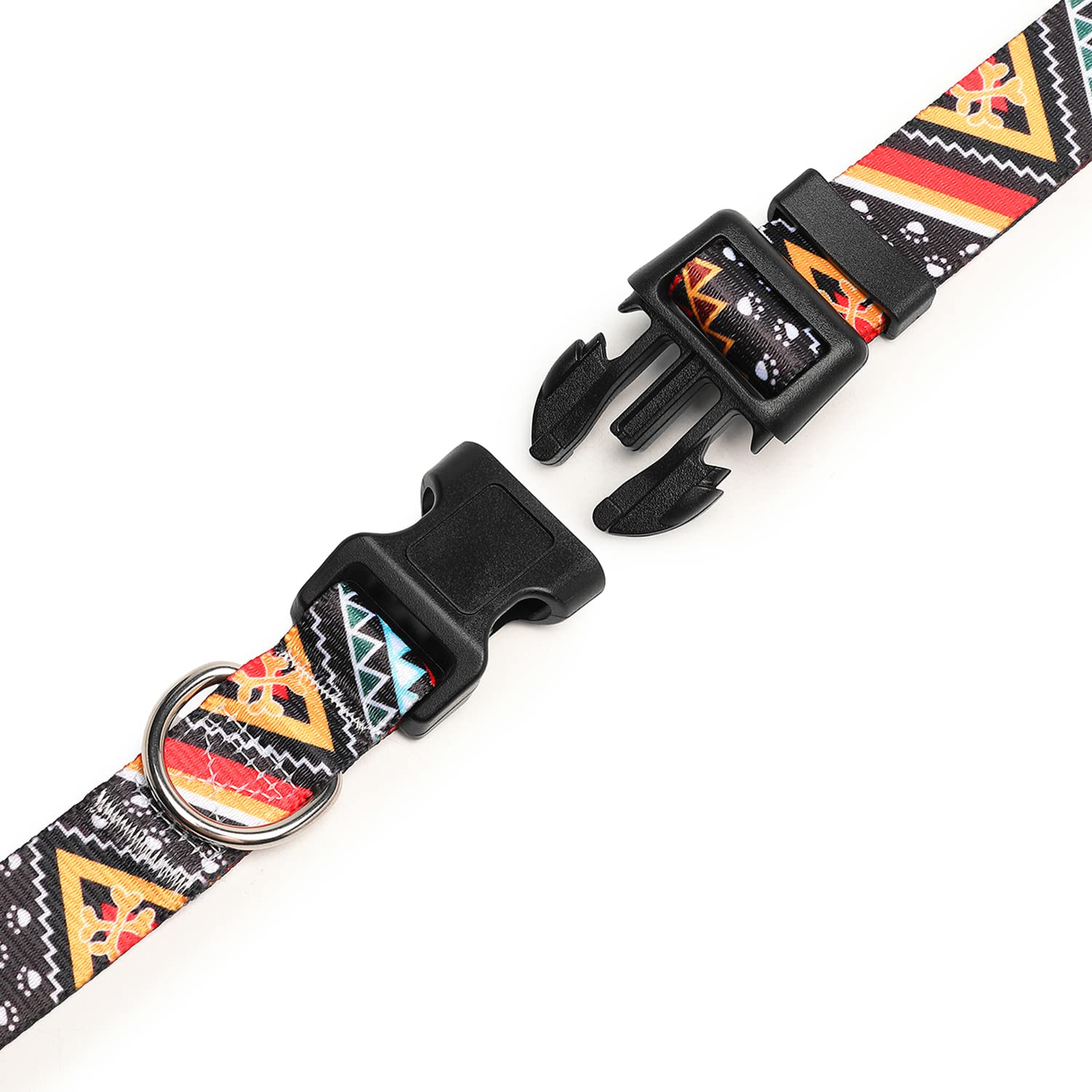 Mercano Collar ajustable para perro, patrones de diseño especial, nailon suave, cómodo y duradero, para perros pequeños, medianos y grandes (S, oro étnico) — view 6