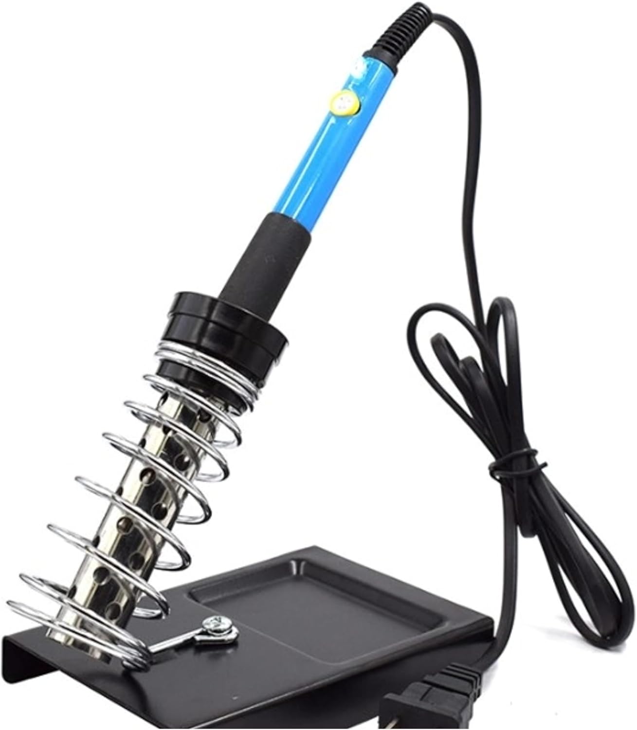 Soldering Iron Stand with Spring Holder Heavy Duty Metal Base Removable Black Base Support Station