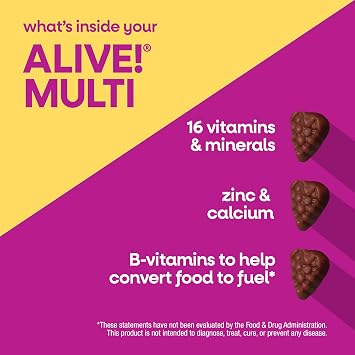 Nature's Way Alive! Women's 50+ Multivitamin Gummies, Mixed Berry, 60 ct