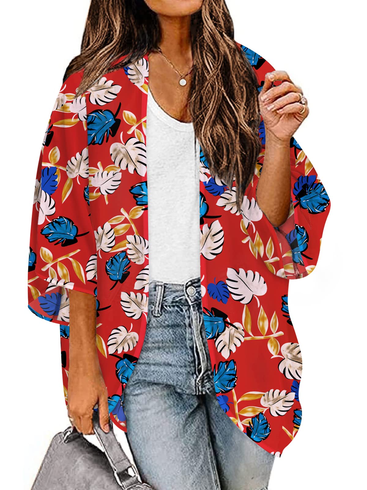 BB&KK Women's Kimono Cover Ups Tops Lightweight Summer Cardigans