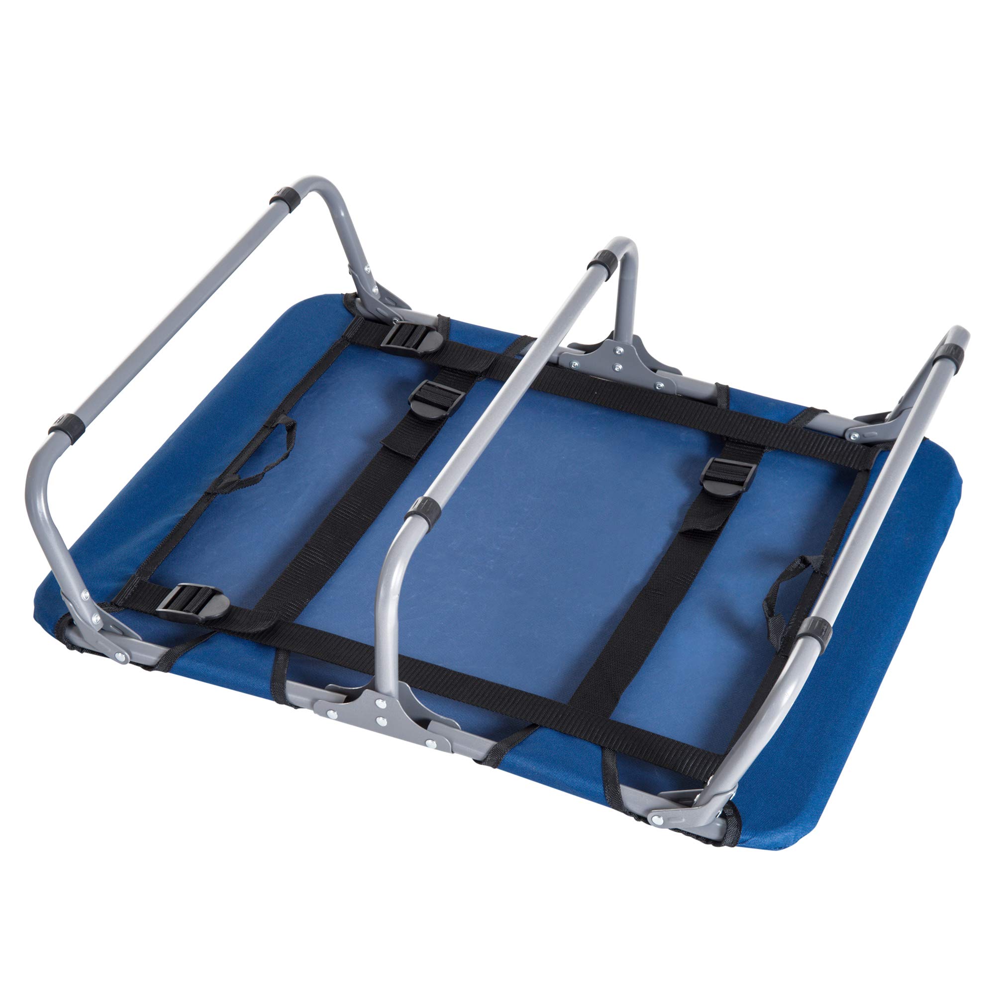 PawHut Cama de Mascota Elevada y Plegable Cama de Perro Gato Apto Interior Exterior Viaje Acero y Tela Oxford 71x58x18cm