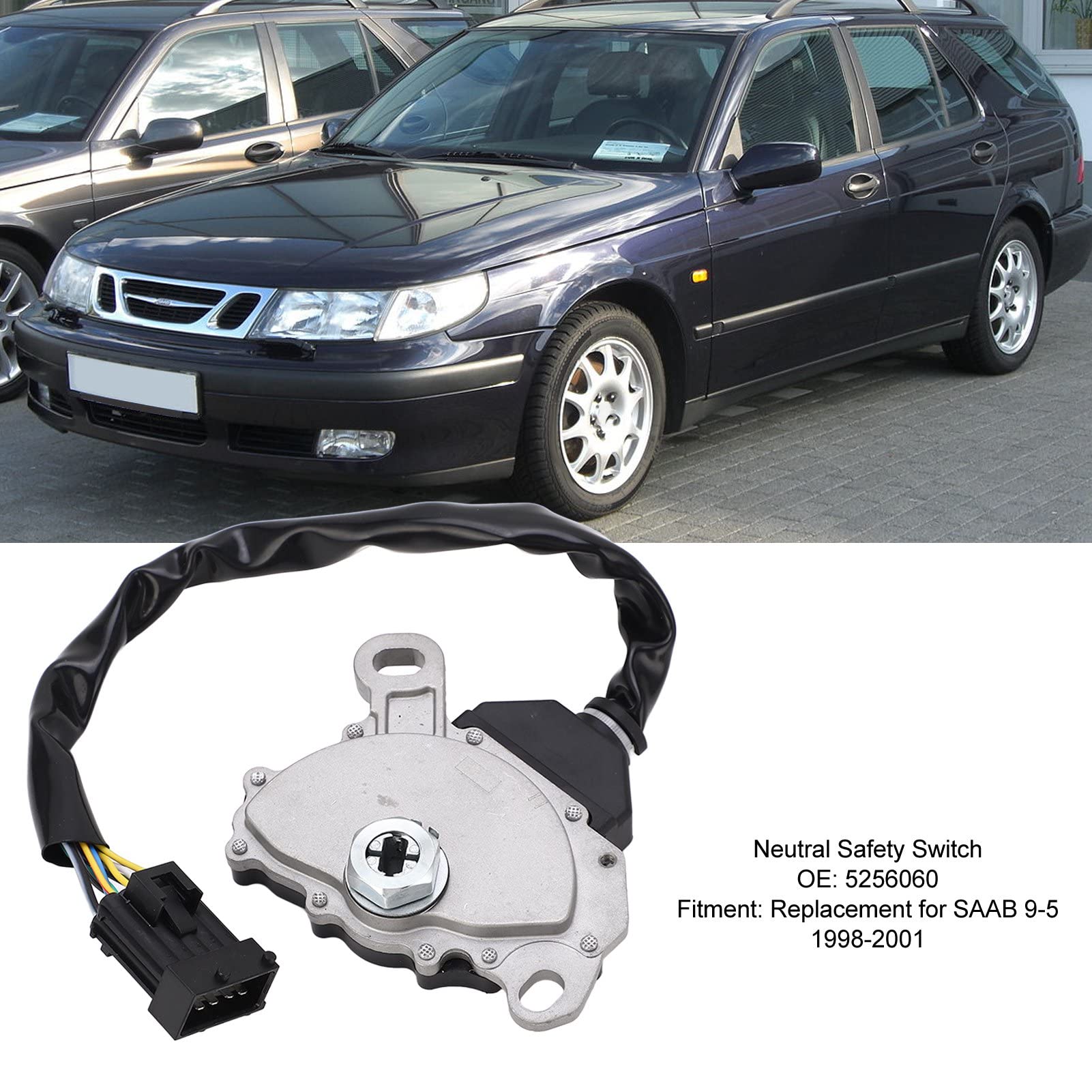 Interrupteur de Sécurité Neutre, 5256060 OE, Interrupteur de Sécurité Neutre, Capteur de Plage de Transmission Multifonction, Remplacement pour SAAB 9 5 1998 2001