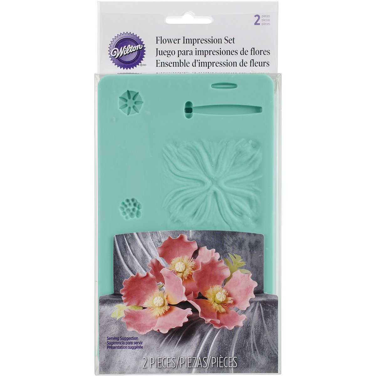 Wilton 2-Piece Flower Impression Mold, Green
