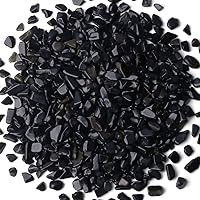 Vista 1 de Grava de obsidiana para acuario de 1 libra, rocas naturales pulidas, chips de cristales curativos a granel, piedras preciosas pulidas trituradas
