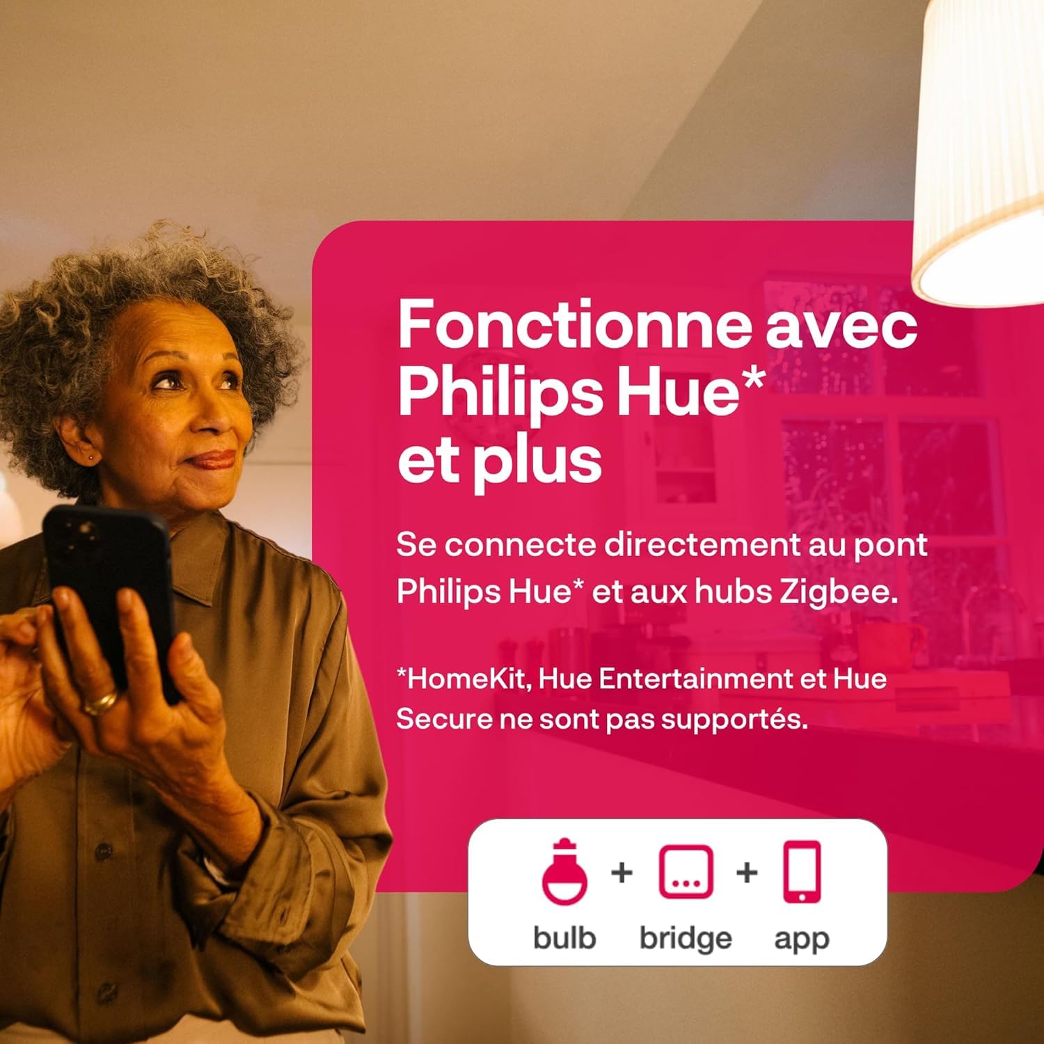 innr Ampoule Connectée Zigbee E27, Fonctionne avec Hue* et Alexa (Pont Requis), Filament Lampe, Blanc Chaud, Ampoules LED, Intensité Variable, 550 lumens - 4 Pièces