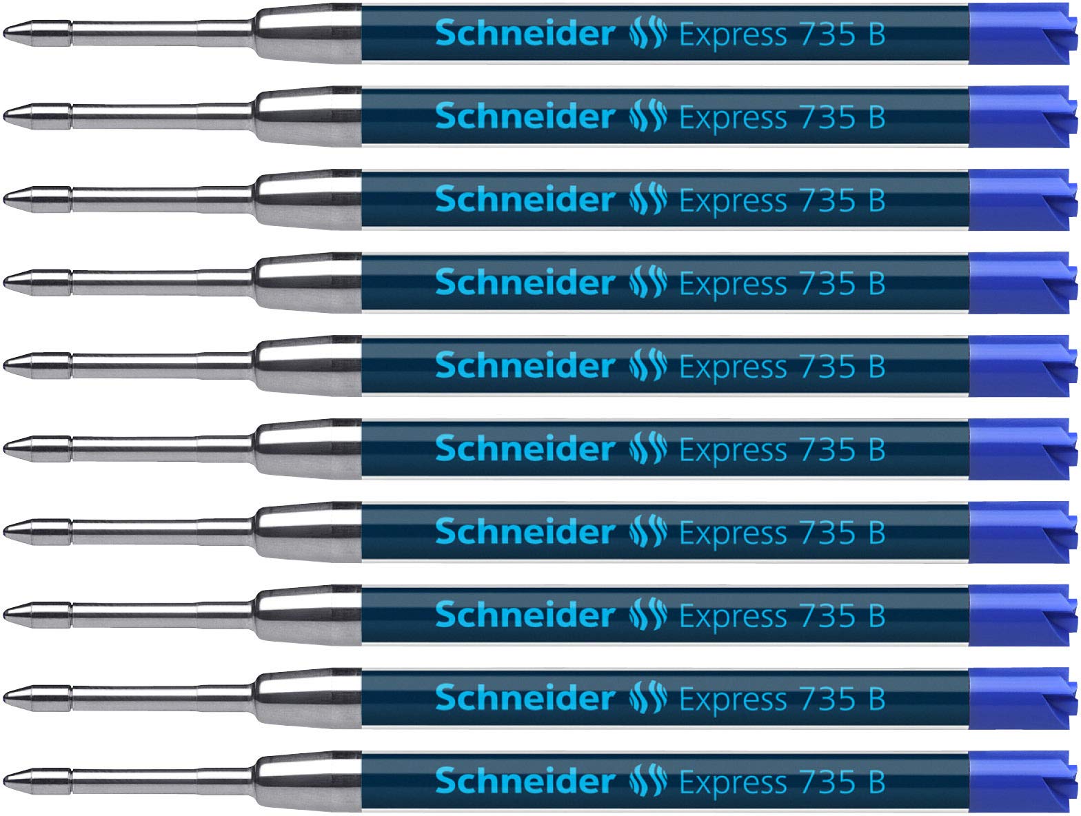 SchneiderExpress 735 Bold 1.2mm Ballpoint Refill, Box of 10, Blue (7373)