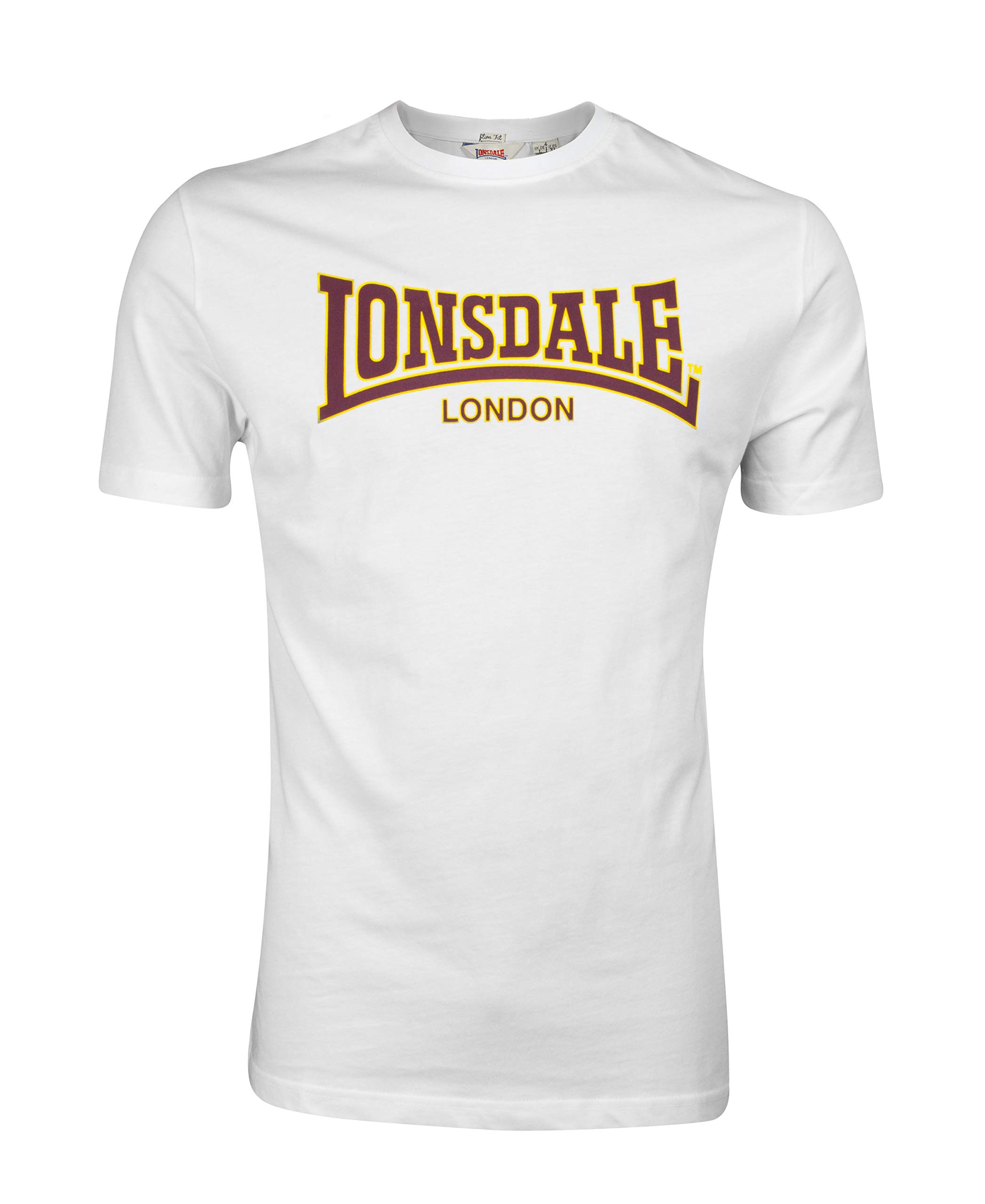 Lonsdale Men's Slim Fit Classic T-Shirt - White, Large - Image 2