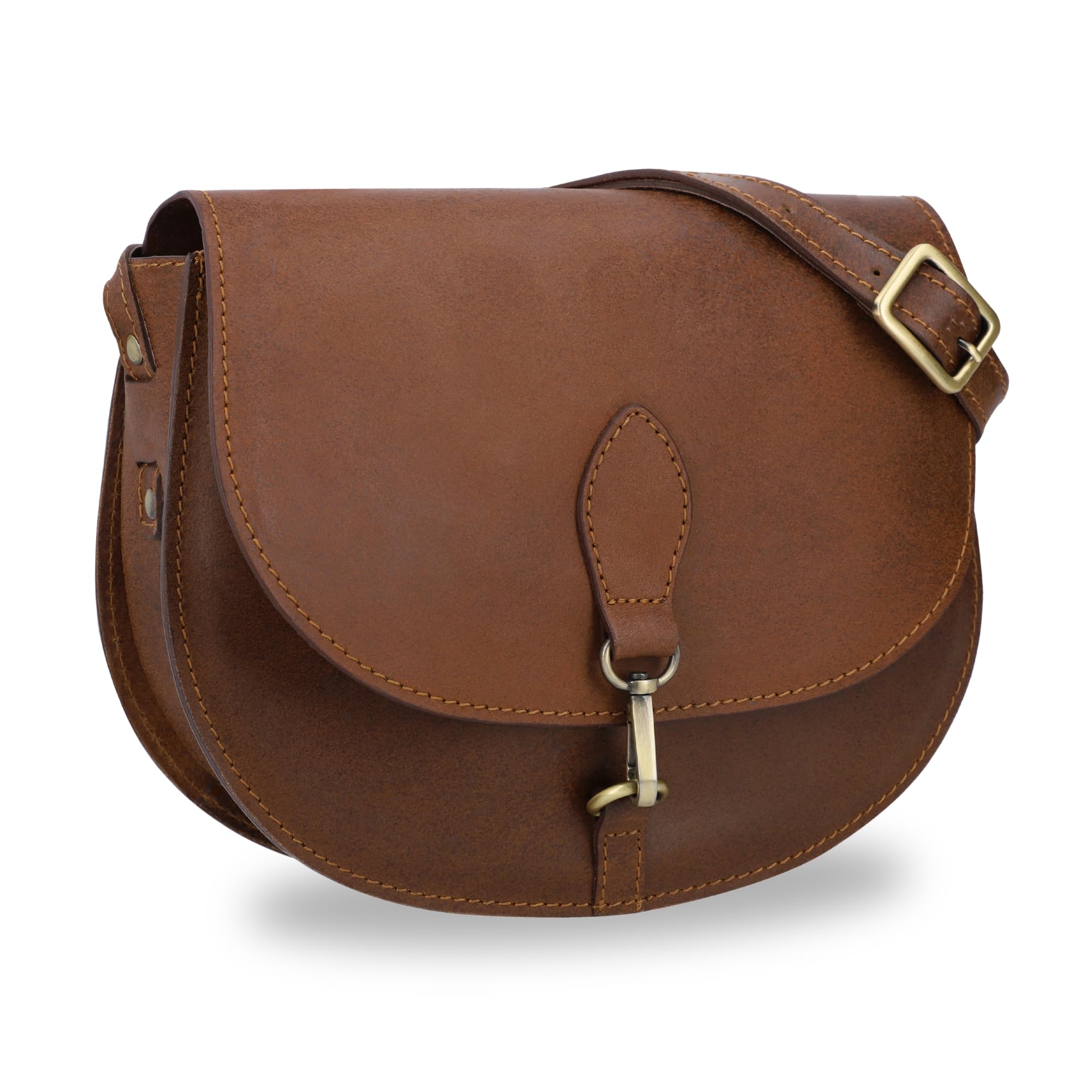 Gusti Leder Umhängetasche Damen Wiebke – Kleine Handtasche Aus Echtleder Vintage Mit Goldbeschlägen – Crossbody Bag Für Alltag & Events
