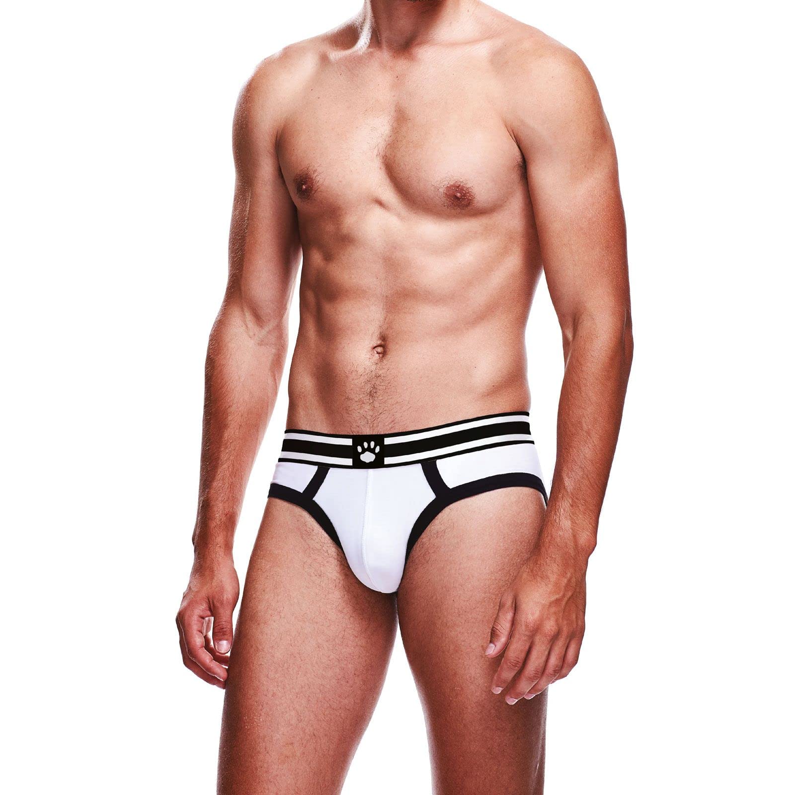 Prowler White & Black Brief, Super Comfy With Elasticated Waist Band (Large 32"-34")