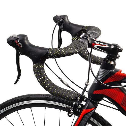 Miniatura 9 de CNC Cinta de manillar de bicicleta cintas de barra de bicicleta de carretera 2 fundas de mango de ciclismo para bicicleta de montaña rojo