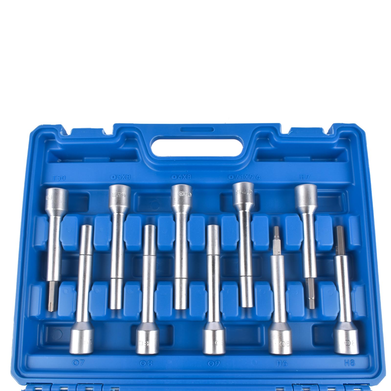 Bisenya 18 Pezzi Set di Chiave a Bussola per smontare ammortizzatori Kit Dado per Ammortizzatore Speciale 1/2' Drive Compatibile con i Veicoli più Comuni