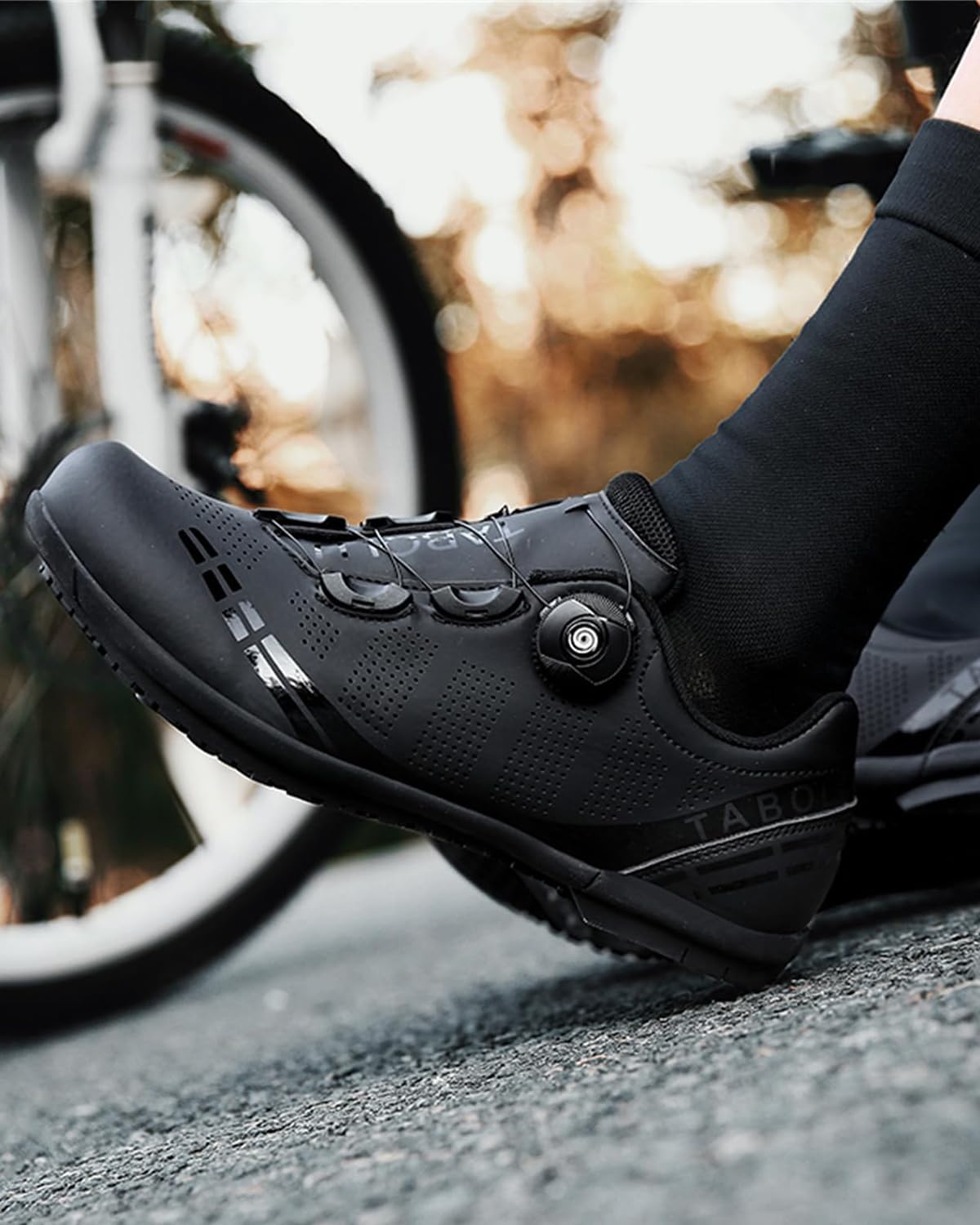 Hixingo Zapatos de Ciclismo para Hombres Carretera Mujeres Zapatos de montar en Carretera y Montaña, Goma Suela Zapatos de Bicicleta sin Bloqueo 36-47 EU