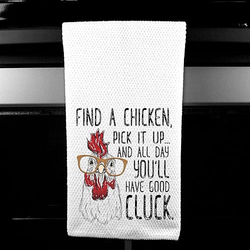 Miniatura 2 de Find a Chicken, Have Good Cluck Funny Chicken Microfiber Kitchen Tea Bar Towel Gift for Women