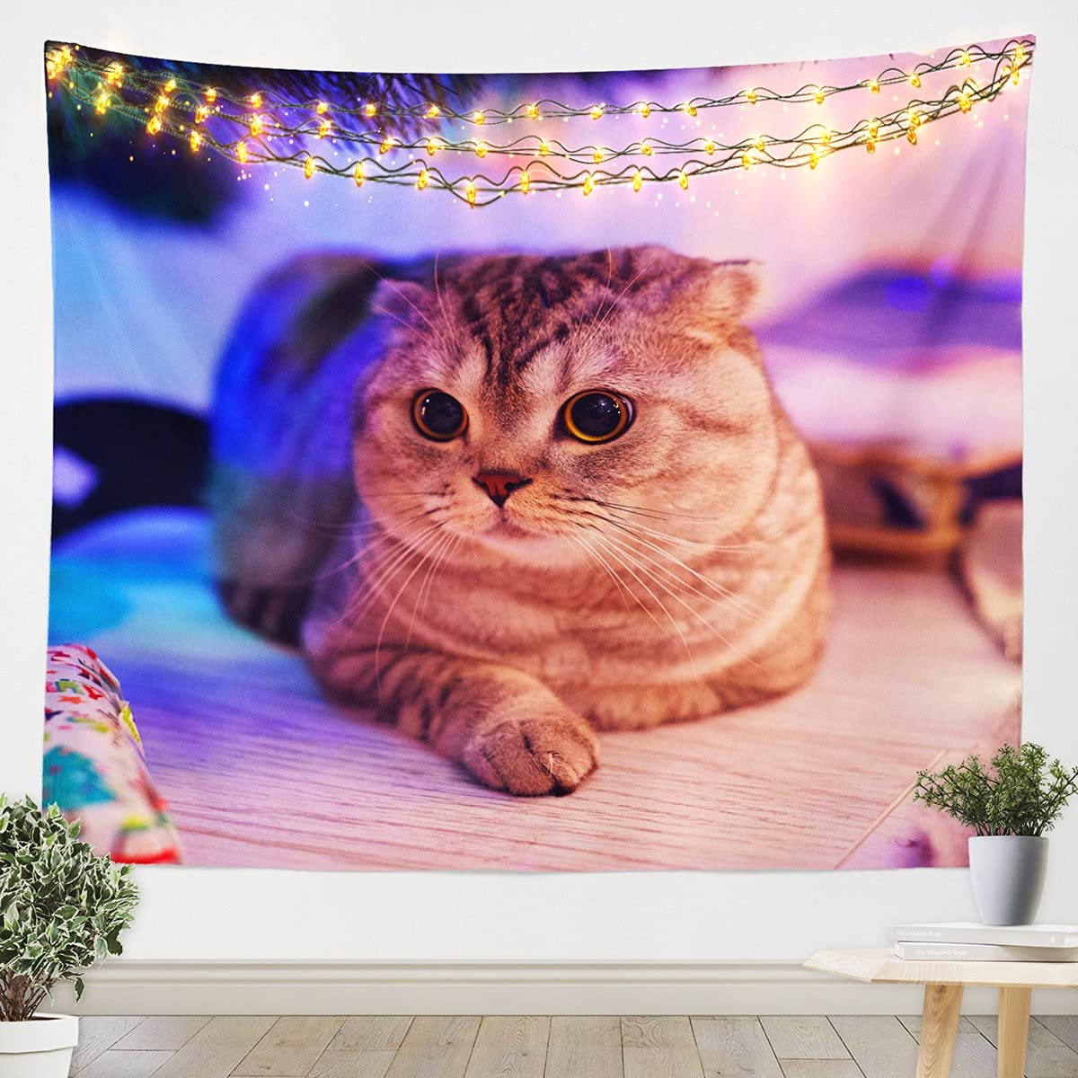 Amazon.co.jp: タペストリーかわいい猫タペストリー ペット猫