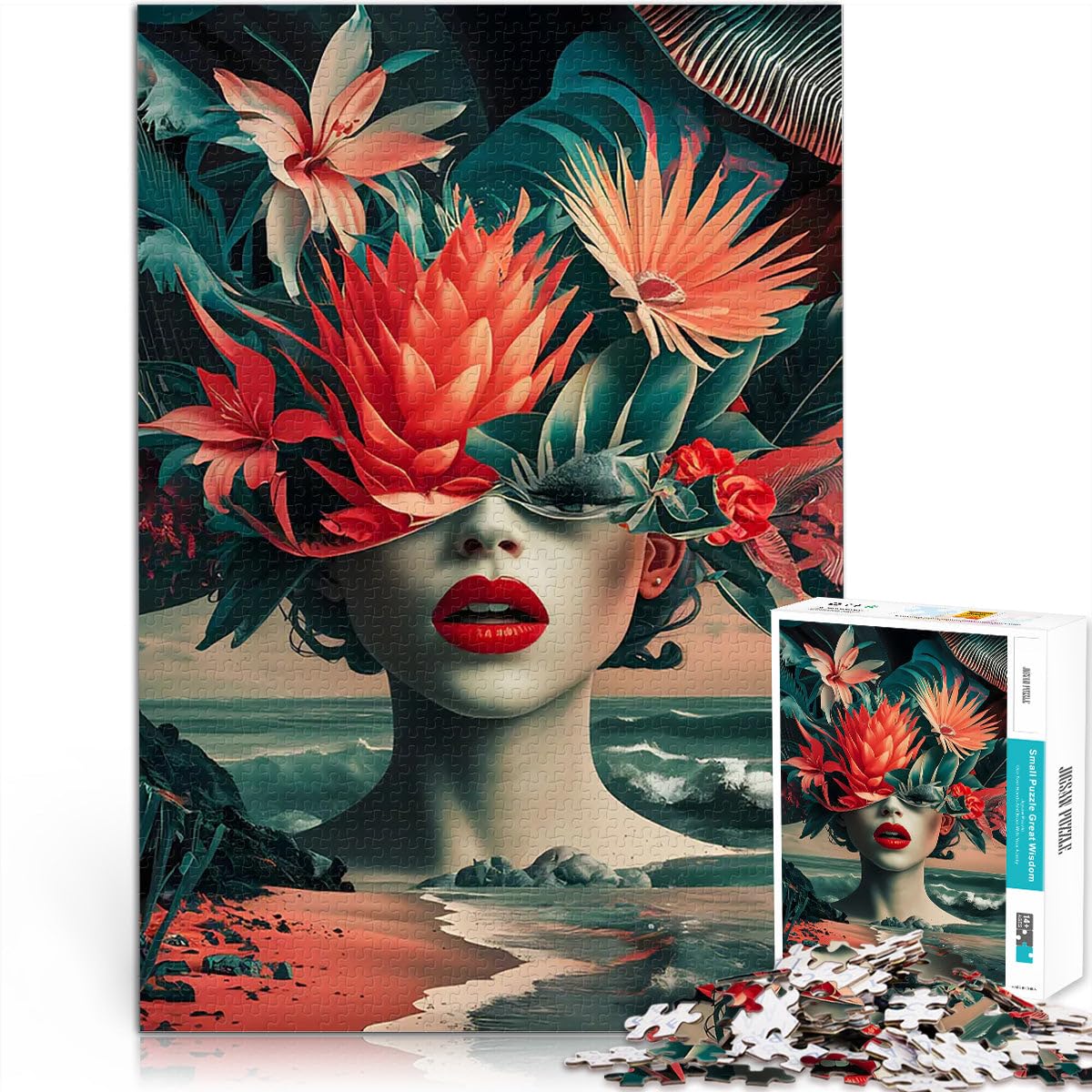 teenager Jigsaw Puzzles 1000 Pieces Enigmatic Beauty Spielzeug für die ganze Familie einzigartiges Herausforderungsspiel38x26cm
