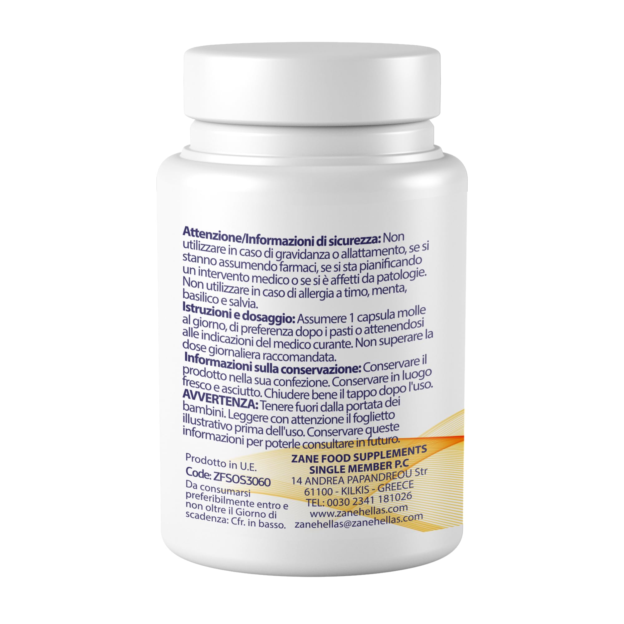 Zane Hellas Oregano Oil Softgels. La più alta concentrazione del mondo. Ogni Softgel Contiene 30% di Olio Essenziale Greco Puro di Origano. 130 mg di Carvacrolo per Softgel. 60 softgels.