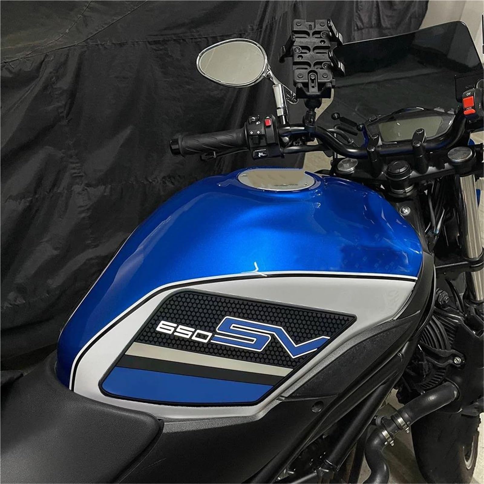 Adesivi per paraserbatoio Adesivi Serbatoio Moto Adesivo Serbatoio Carburante Adesivo Serbatoio per Suzuki SV 650 Adesivi per Serbatoio Carburante Laterali Antiscivolo(Rosso,X1)