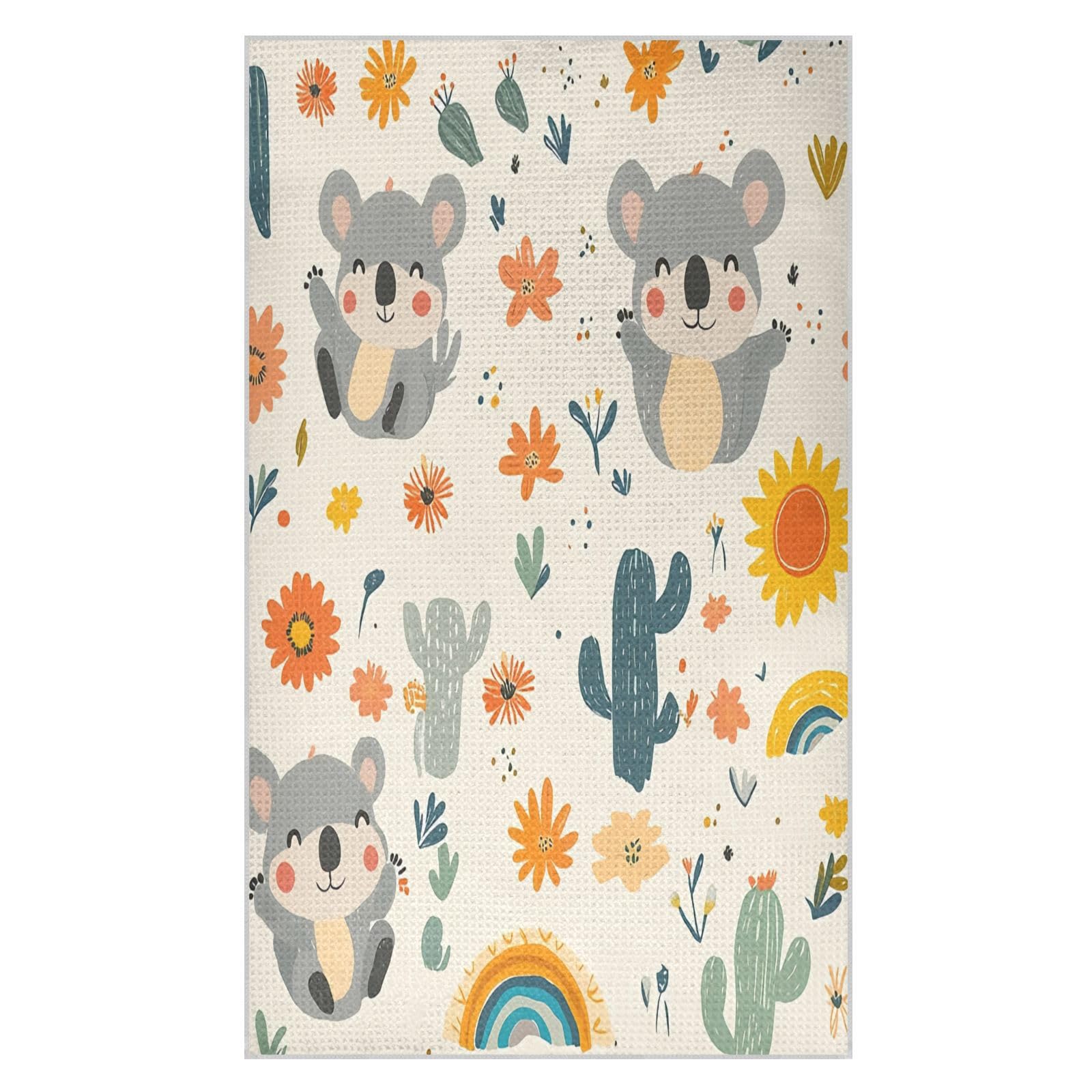 BURSTDDY Cartoon Koala Kitchen Towels,Absorbent Dish Towels 2 Pack