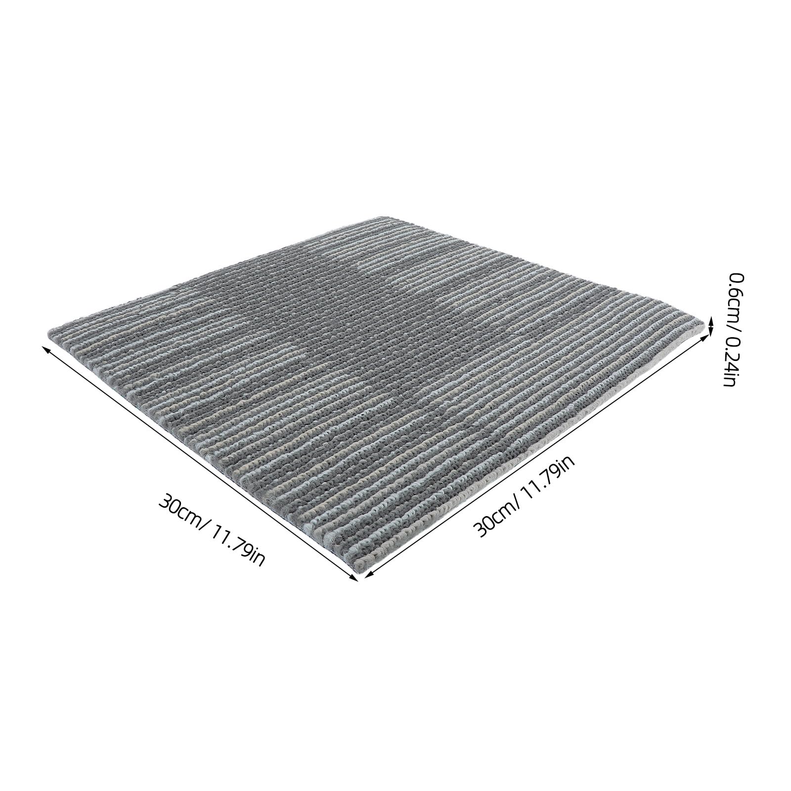 Lot de 6 tapis de sol autocollants - Tapis ignifugés carrés de 30 cm - Design prédécoupé auto-adhésif pour revêtement de sol - de cheminée ultra-résistant
