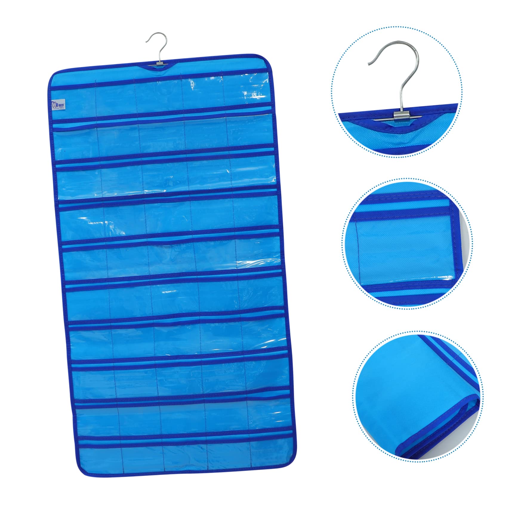 Happyyami 1Pc Over The Door Clear Pockets Wall Hanger Organizer for Phones Calculators Items Oxford Storage for Classroom Home Organization