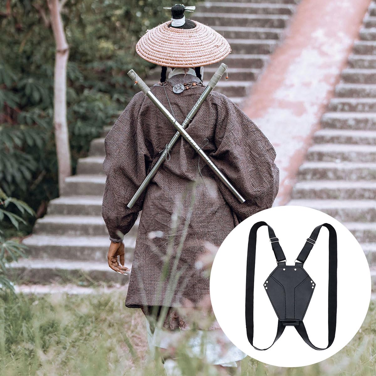 Helweet Borsa per Spada, Custodia per Spada, Borse per Spade, Swords Fondina Posteriore, Spade Borsa Da Trasporto, Portaspada Posteriore per Feste di Cosplay Costumi Da Eroe Ninja Cosplay Anime